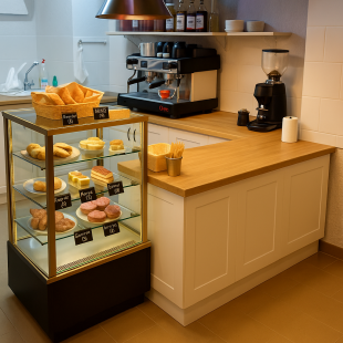 Queens Bakery Barista Counter — Shaker Style L-Unit