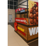 Custom Waffle Bar Kiosk – Pine & Steel Retail Island