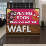 Custom Waffle Bar Kiosk – Pine & Steel Retail Island