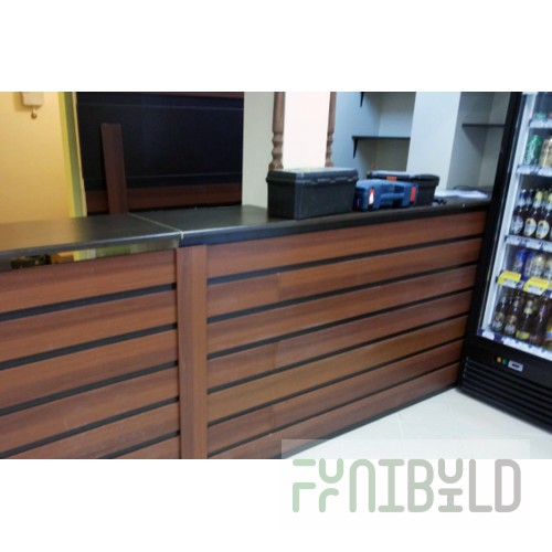Bar counter Coffee log cabin for beer shop, bar and restaurant