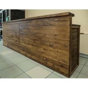 Bar counter wooden log for beer shop, bar and restaurant