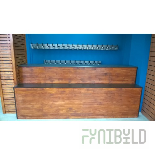 Parquet board bar counter for beer shop, bar and restaurant
