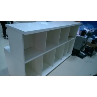 White information stand with drawers
