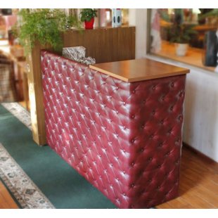 Reception desk Bordeaux eco-leather, decor - carriage coupler