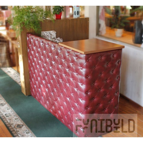 Reception desk Bordeaux eco-leather, decor - carriage coupler