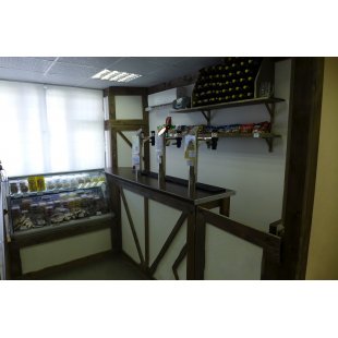 German style false panel for a craft beer store