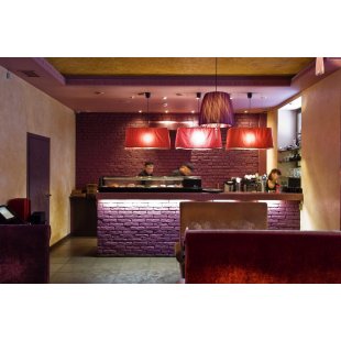 Brick wall street roses bar counter for bar and restaurant