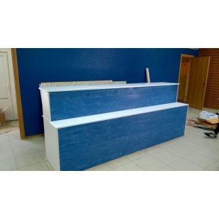 Linear wooden bar counter for beer shop bar and restaurant