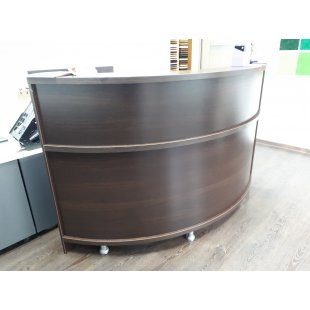 Reception desk Semicircular dark