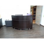 Reception desk Semicircular dark