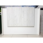 Reception desk straight with wood decor