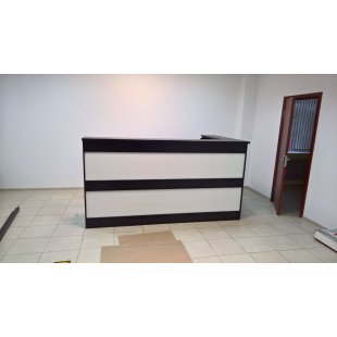 Corner reception desk White Stripe in Life