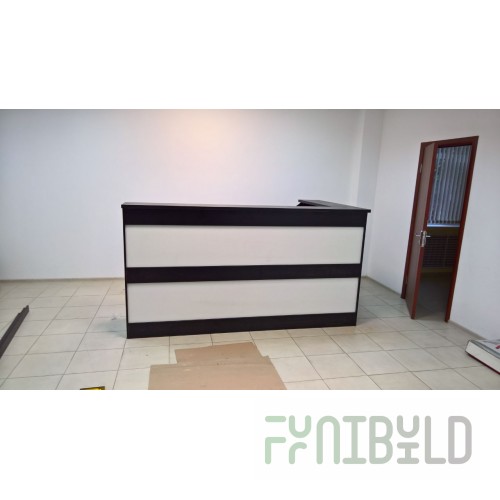 Corner reception desk White Stripe in Life