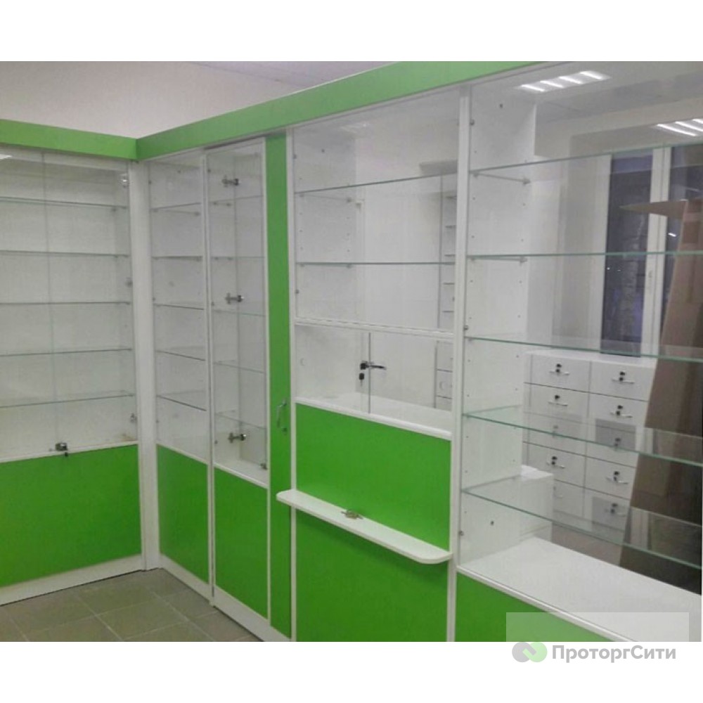 Display cabinet "Alyen" for a pharmacy