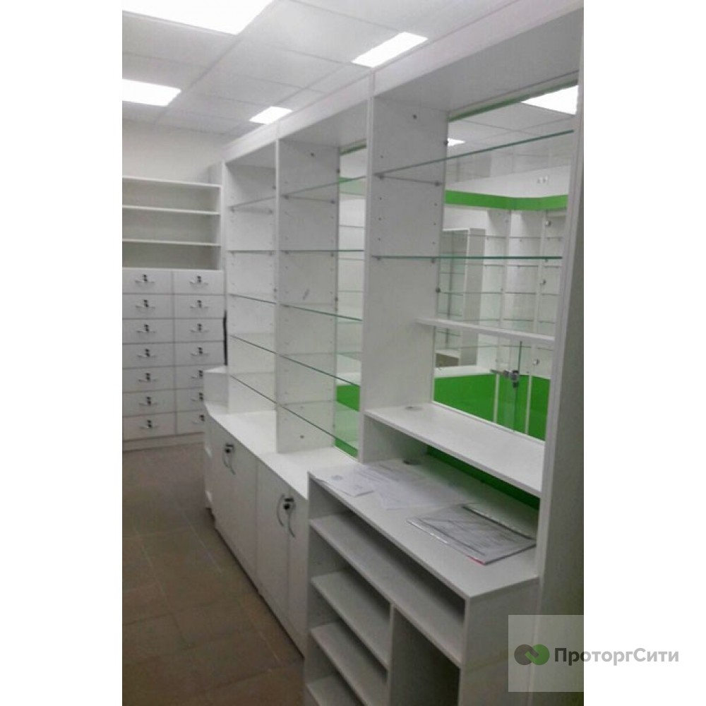 Display cabinet "Alyen" for a pharmacy