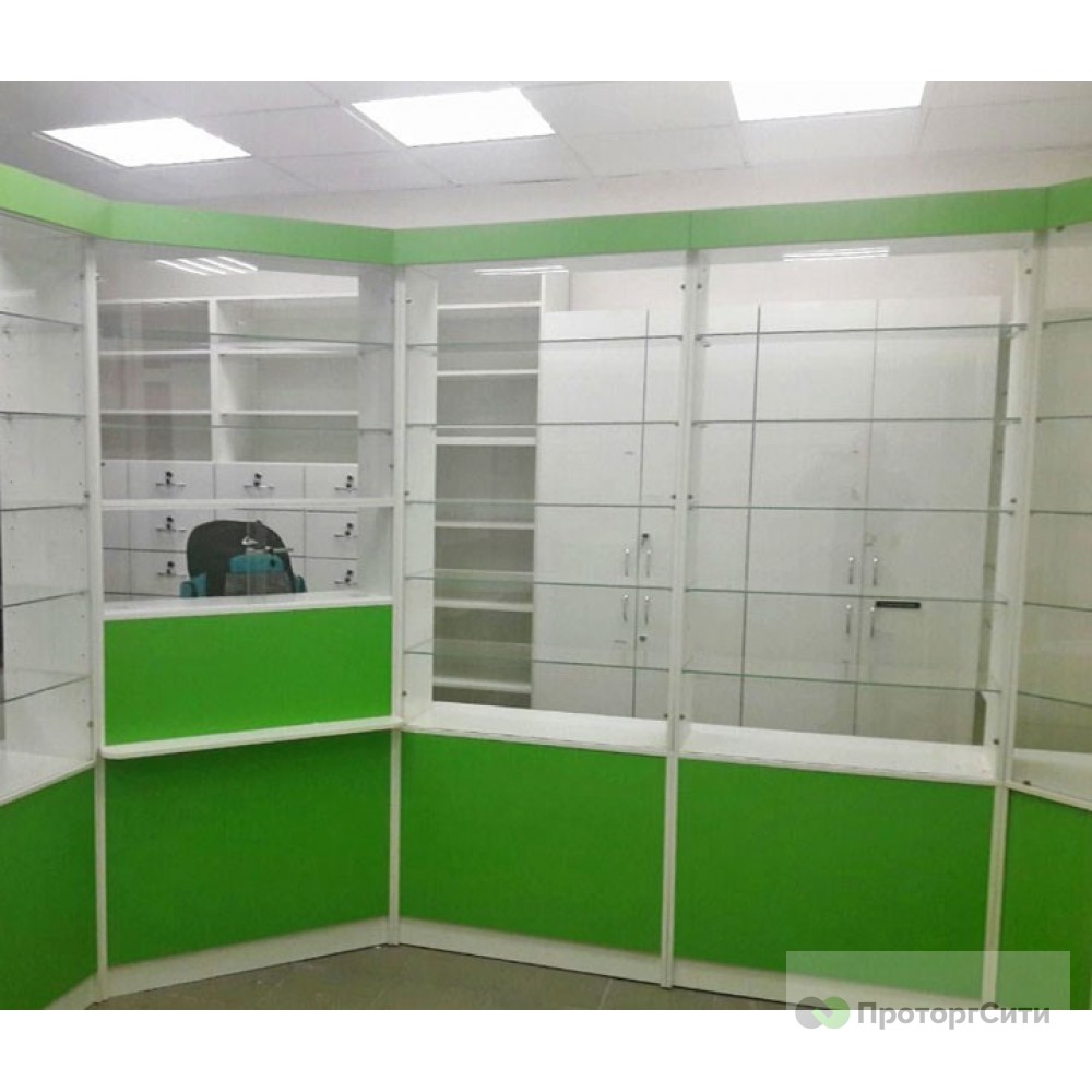 Display cabinet "Alyen" for a pharmacy