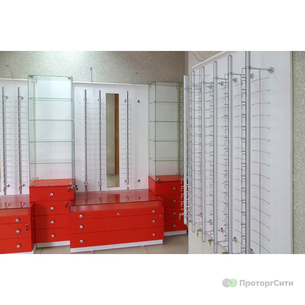 Furniture set "Pate" for an optics store