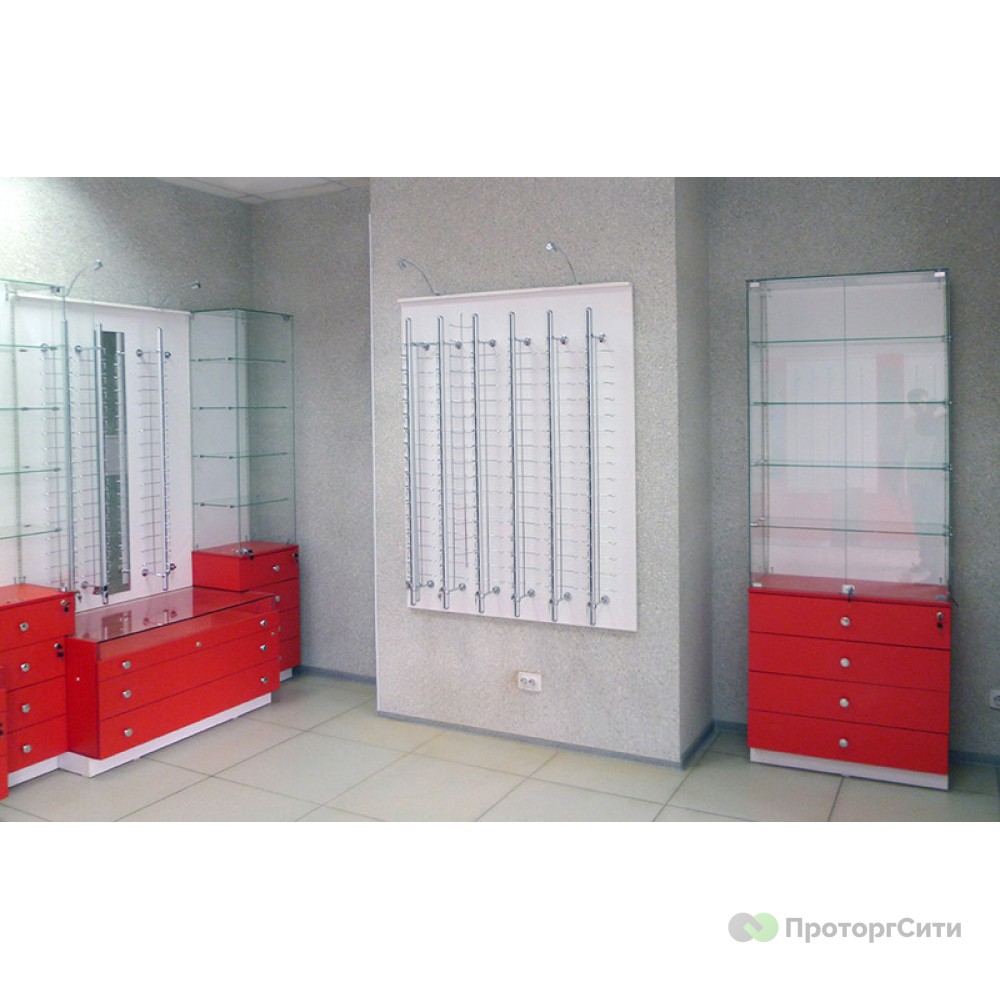 Furniture set "Pate" for an optics store