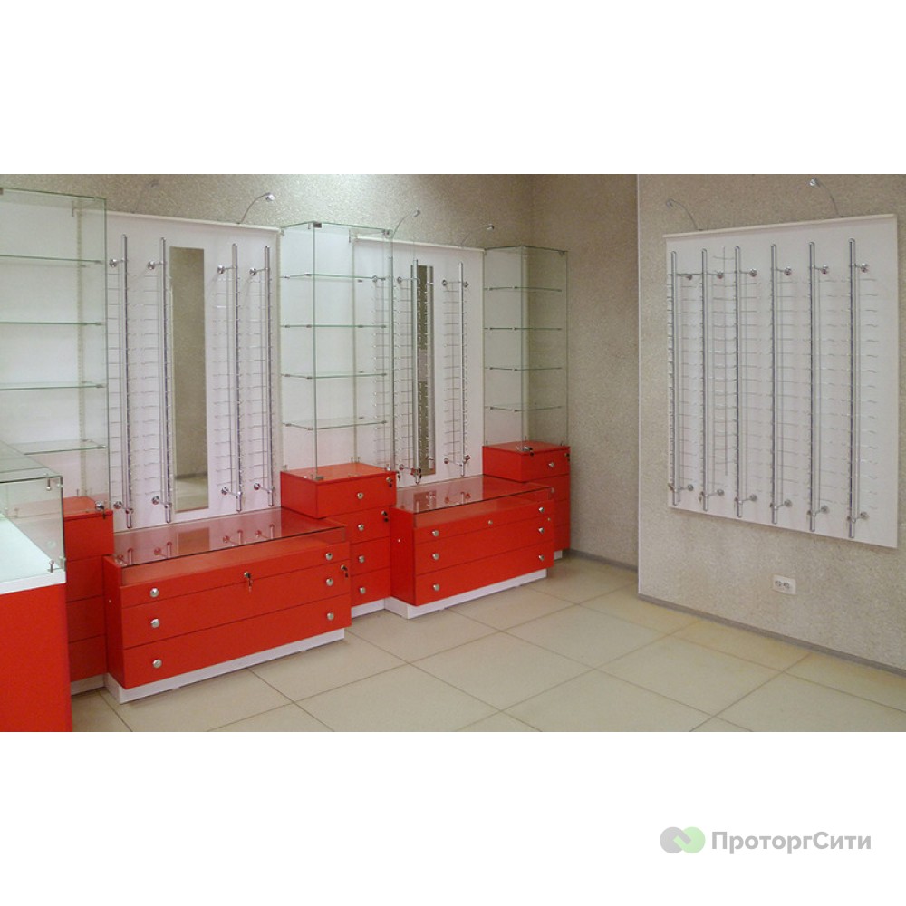 Furniture set "Pate" for an optics store