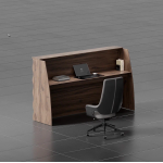 Vibe Front Desk – Sculpted Wave Lobby Counter