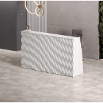 Vibe Front Desk – Sculpted Wave Lobby Counter