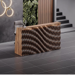 Vibe Front Desk – Sculpted Wave Lobby Counter