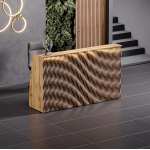 Vibe Front Desk – Sculpted Wave Lobby Counter