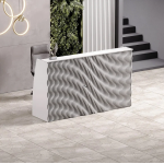 Vibe Front Desk – Sculpted Wave Lobby Counter