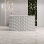 Vibe Front Desk – Sculpted Wave Lobby Counter