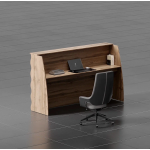 Vibe Front Desk – Sculpted Wave Lobby Counter