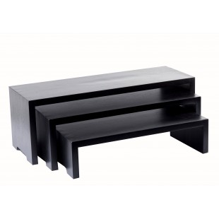 Tablecraft RBK300 22 Inch Wood Display Riser Set Black Suitable for Merchandising Tablecraft RBK300 22 Inch Wood Display Riser Set Black Suitable for Merchandising