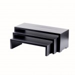 Tablecraft RBK300 22 Inch Wood Display Riser Set Black Suitable for Merchandising