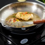 Tablecraft 2003 6 Inch Wood Handle Slotted Stainless Steel Fish Turner