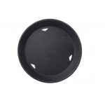 Tablecraft 137512BK 12 Inch Round Platter Basket Polypropylene Black with Heat Resistance