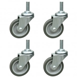 Quantum CTH-MOB Crusader Thin Container Mobile Kit Set Of 4 Rubber Casters