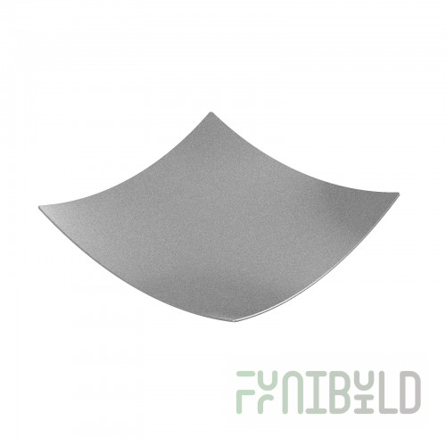 Tablecraft CW4070N 6 Quart Square Aluminum Bowl with Slanted Design