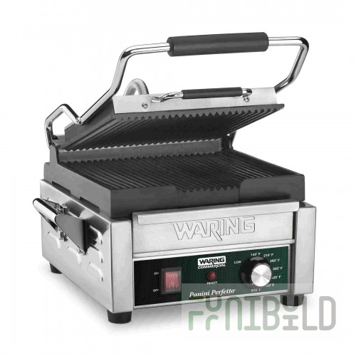 Waring WPG150KSDI 16 Inch Electric Panini Grill with Hinged Auto-Balancing Top