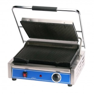 Globe GPG1410 14 Inch Electric Panini Grill with Cast Iron Plates