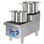 Globe GHPSU212G 12 Inch Gas Hotplate Countertop with 2 Burners 60000 BTU
