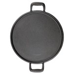 Tablecraft CW30118 12-3/4 Inch Round Pizza Pan Cast Iron with 2 Handles Pre-seasoned