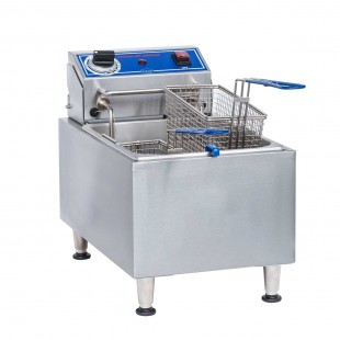Globe PF10E 15 Inch Electric Deep Fryer All Stainless Steel with 10 lbs Oil Capacity