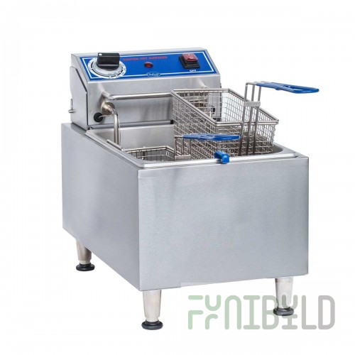 Globe PF10E 15 Inch Electric Deep Fryer All Stainless Steel with 10 lbs Oil Capacity