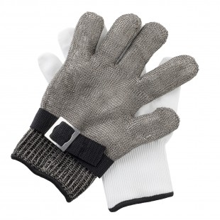 Tablecraft 11740 Cut-Resistant Glove X-large 10 Inch with Black Cuff Stainless Steel Tablecraft 11740 Cut-Resistant Glove X-large 10 Inch with Black Cuff Stainless Steel