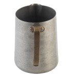 Tablecraft 12059 36 Oz Frothing Cup Stainless Steel Vintage Finish Gold Handle Tablecraft 12059 36 Oz Frothing Cup Stainless Steel Vintage Finish Gold Handle