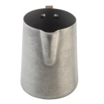 Tablecraft 12059 36 Oz Frothing Cup Stainless Steel Vintage Finish Gold Handle Tablecraft 12059 36 Oz Frothing Cup Stainless Steel Vintage Finish Gold Handle