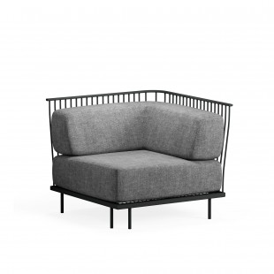 Emuamericas LLC E1084-22 36 Inch Cannolè Lounge Corner Module Steel Wire Back