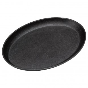 Service Ideas SK10CI 14-3/4 Inch Oval Hot Solutions Fajita Skillet with Handle Aluminum