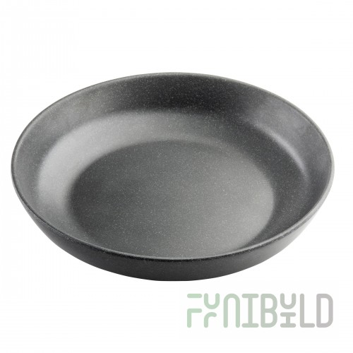 Tablecraft 11812 48 Oz Melamine Serving Bowl Round Gray with Terra Collection