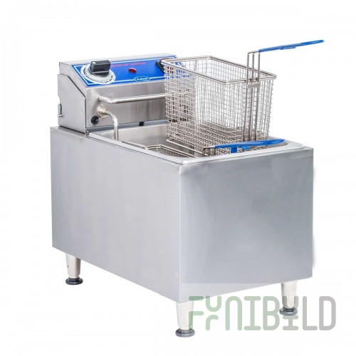 Globe PF16E 15 Inch Electric Deep Fryer with Stainless Steel Construction