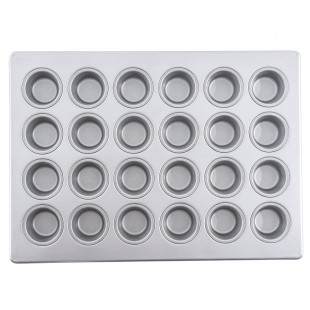 Tablecraft 12470 18 Inch Steel Mini Muffin Pan with Non-stick Coating